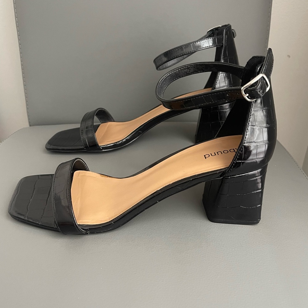 Abound Finn Ankle Strap Sandal Black Women’s Shoe Size 10
